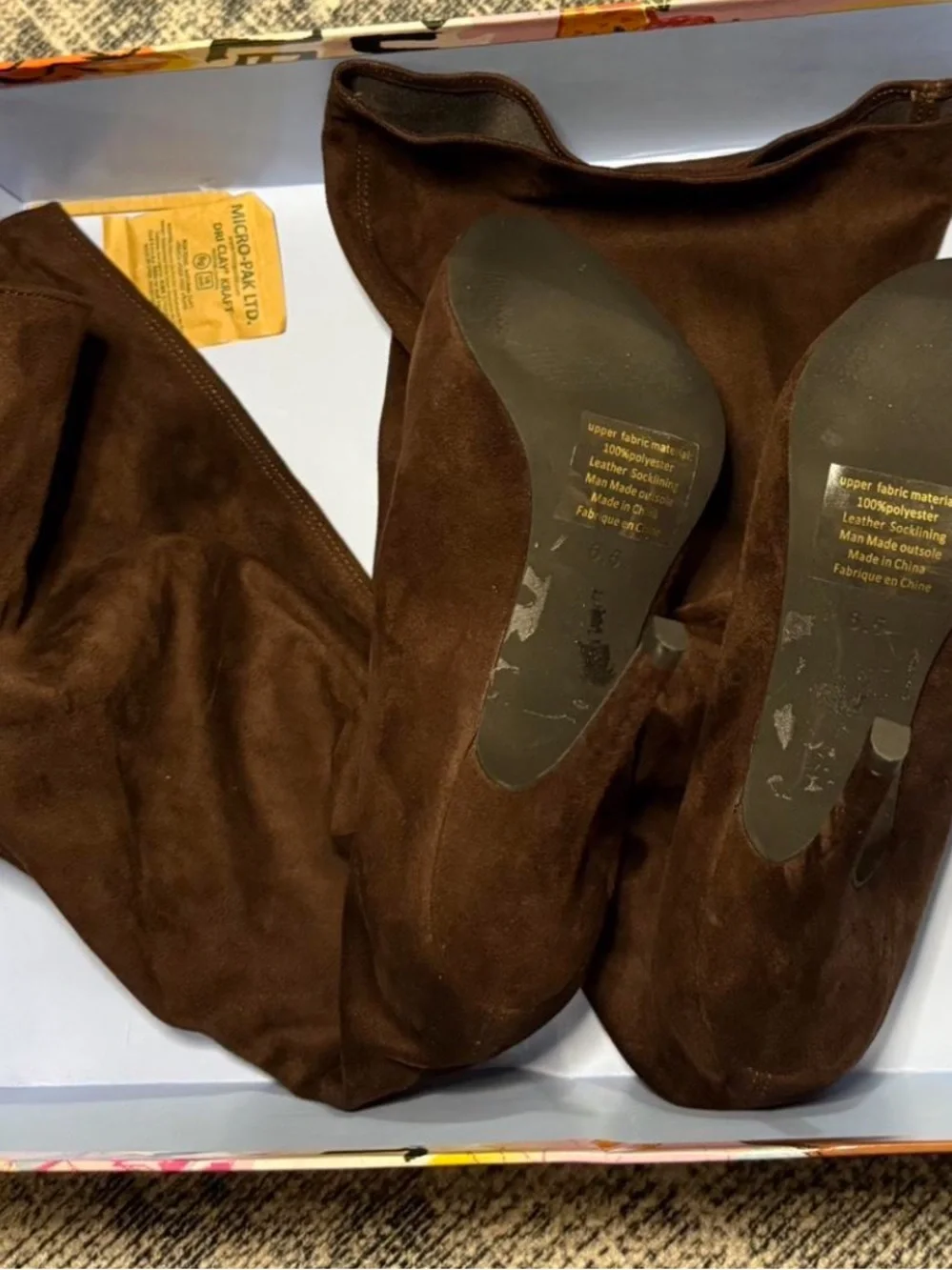 Jeffrey Campbell Tall Brown Suede Over-the-Knee Stiletto Boots